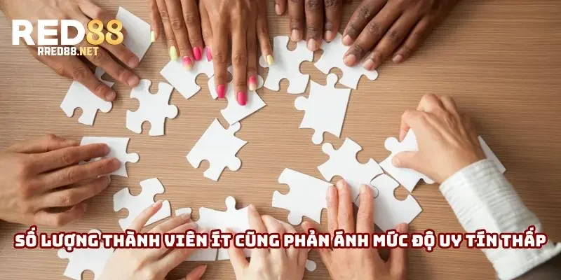 Số lượng thành viên ít cũng phản ánh mức độ uy tín thấp của nhà cái Số lượng thành viên ít cũng phản ánh mức độ uy tín thấp của nhà cái